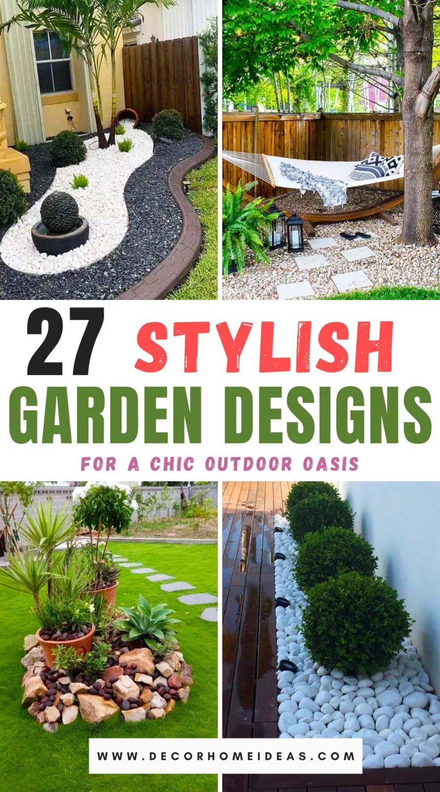 Explore 27 chic garden concepts that promise to elevate your outdoor space with style and sophistication. From sleek modern layouts to cozy, stylish nooks, these ideas are perfect for a fresh outdoor revamp. Dive in to find your favorite!