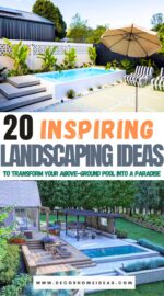 best landscaping ideas for above ground pools and designs