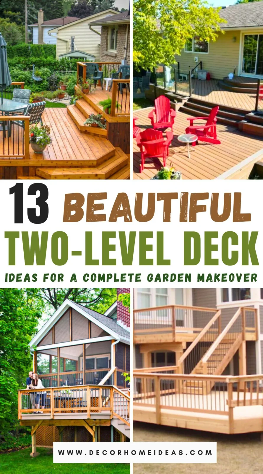 Discover 13 innovative designs for a two-level deck that will transform your outdoor space into a stunning retreat. From modern minimalist layouts to lush garden terraces, these ideas will inspire you to create a unique, functional, and beautiful two-level deck. Explore materials, lighting, and landscaping tips to elevate your deck's design.
