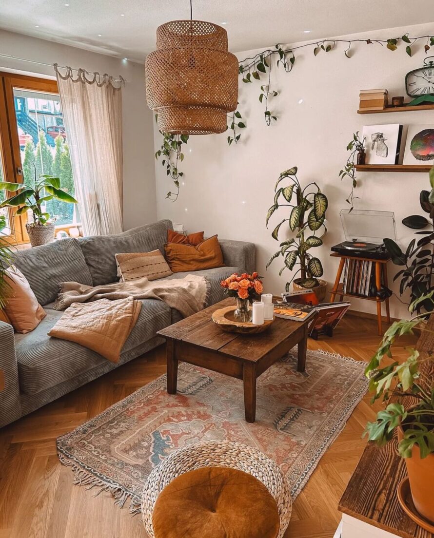 cozy earthy living room ideas 18