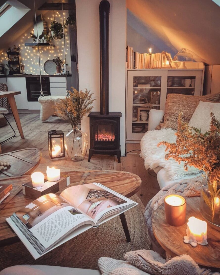 cozy fall apartment decor ideas 3