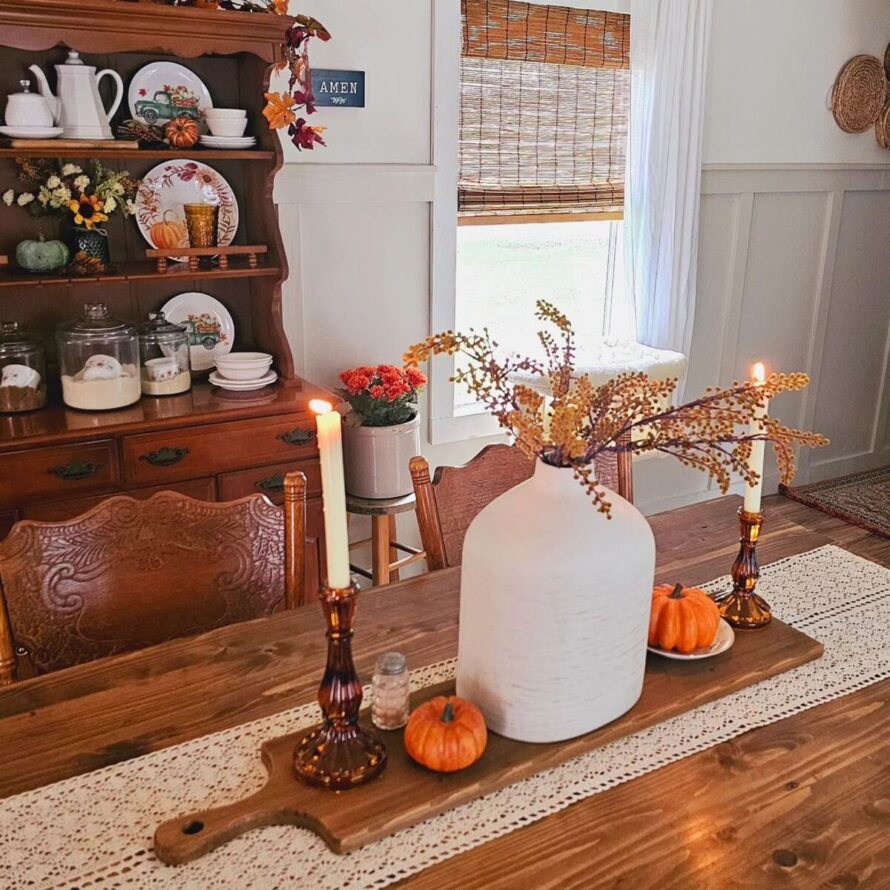 elegant neutral fall decor ideas 11