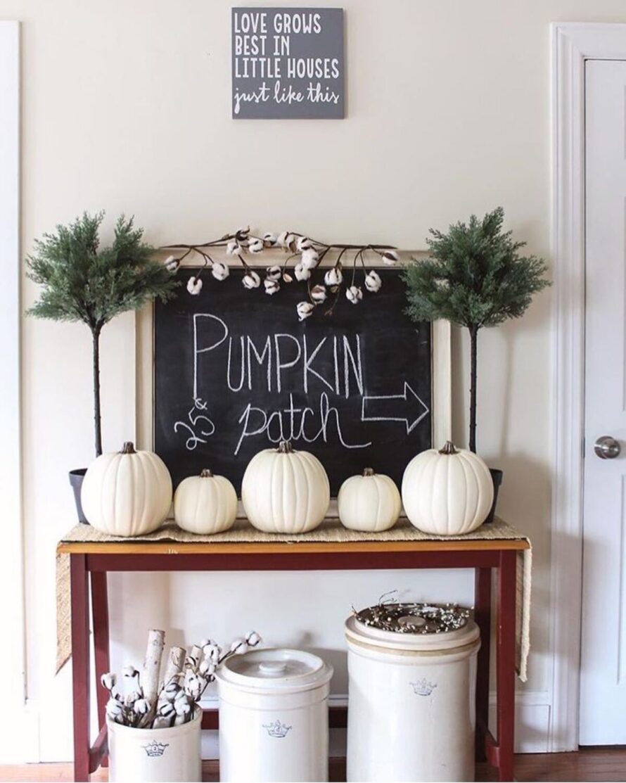 elegant neutral fall decor ideas 3