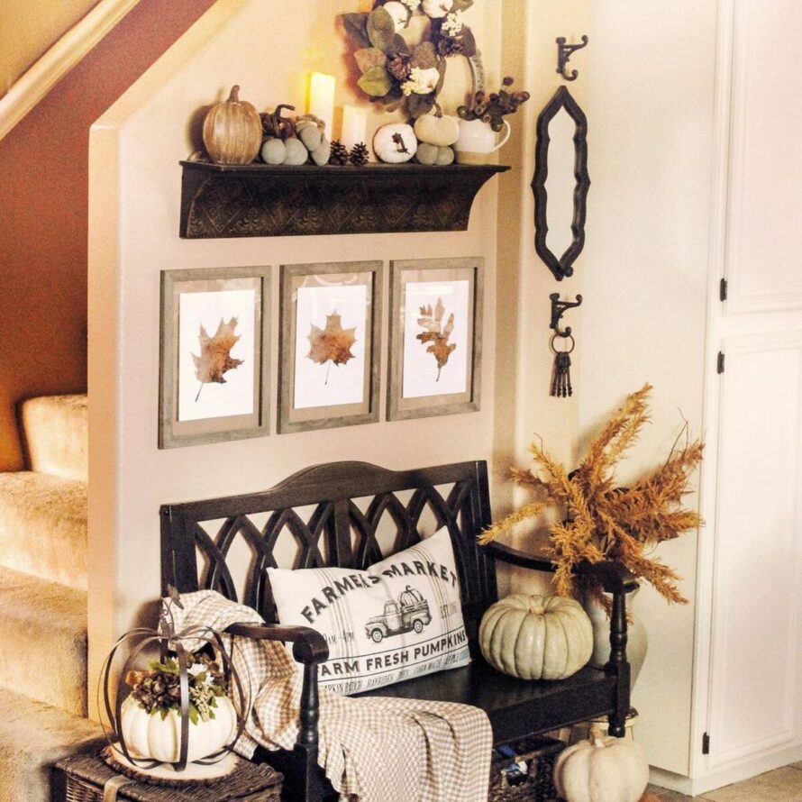 elegant neutral fall decor ideas 9