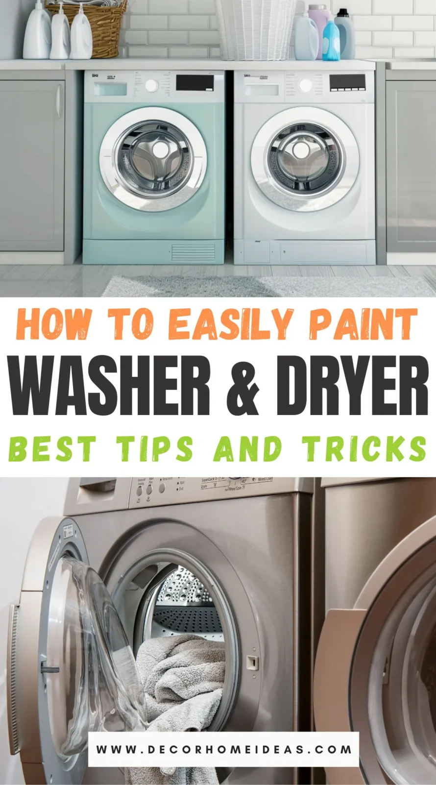 Transform your laundry room with a fresh look by learning how to easily paint your washer and dryer. This step-by-step guide covers all the essentials, from choosing the right paint to prepping the surface and applying the perfect finish. Discover tips and tricks for a professional-looking result that lasts. Curious about the process and the stunning before-and-after photos? Dive in and start your DIY project today!