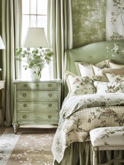 48 Serene Sage Green and Cream Bedroom Color Combinations For a Perfect ...