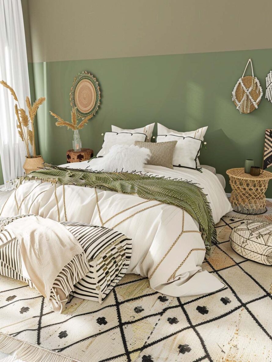 48 Serene Sage Green and Cream Bedroom Color Combinations For a Perfect ...