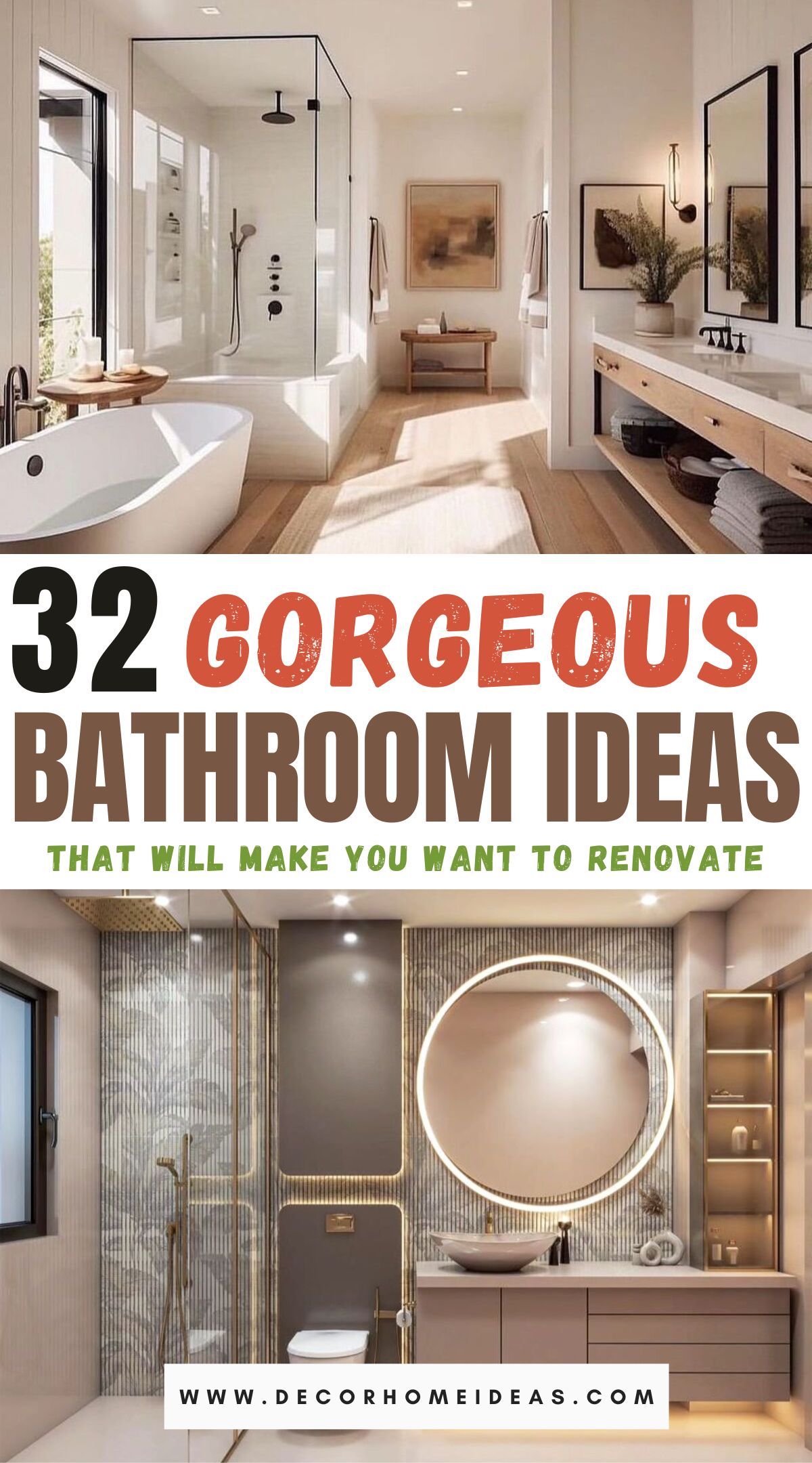 32 Stunning Bathroom Designs To Inspire Your Next Home Makeover