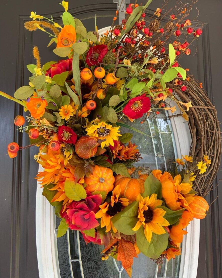 22 gorgeous fall wreaths 20