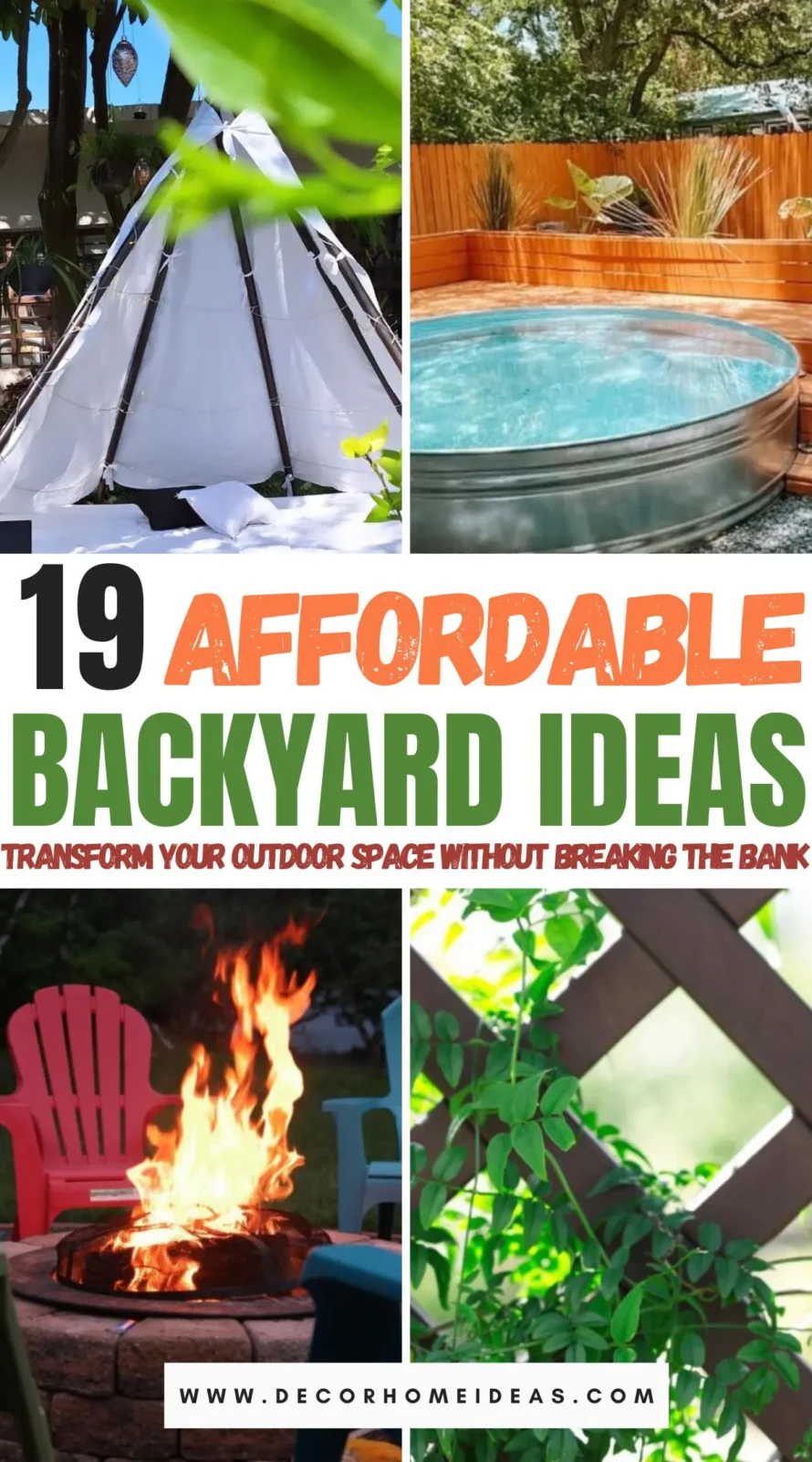Transform your outdoor space with these 19 affordable backyard ideas! Discover creative and budget-friendly ways to revamp your backyard, from DIY projects and stylish decor to clever landscaping tips. Dive into this guide to make your backyard a personal oasis without breaking the bank!