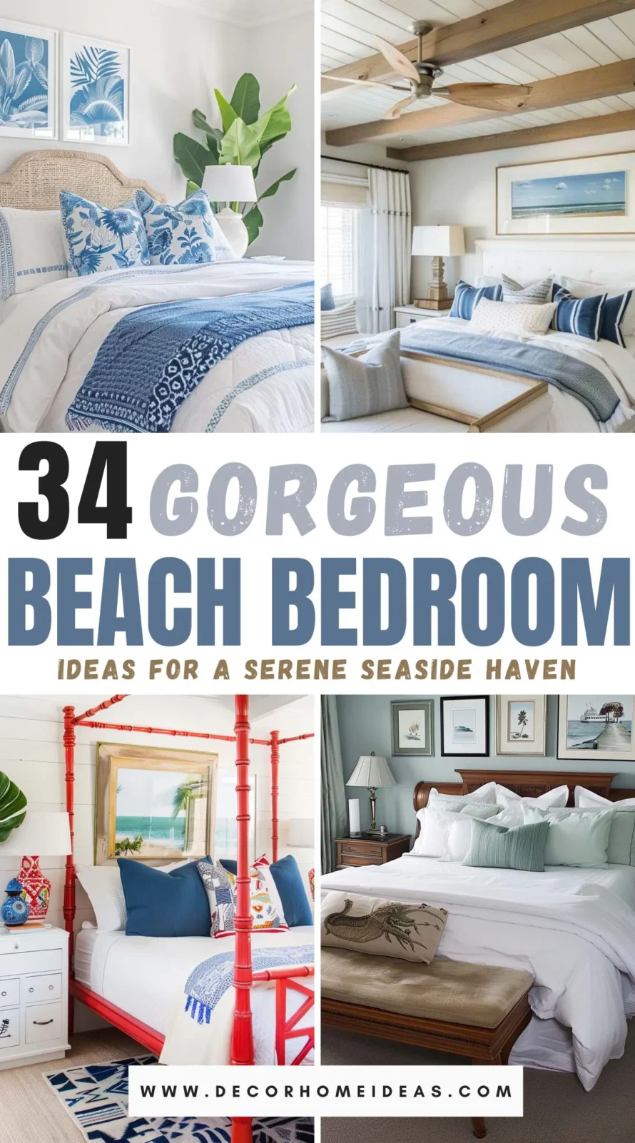 Transform your master bedroom into a serene seaside haven with these 34 gorgeous beach-inspired ideas. Discover soothing color palettes, coastal decor, and clever design tips to create a relaxing retreat that captures the essence of the shore. Dive in to explore how you can bring the tranquility of the beach to your home!