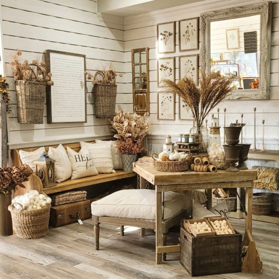 charming farmhouse fall decor ideas 4