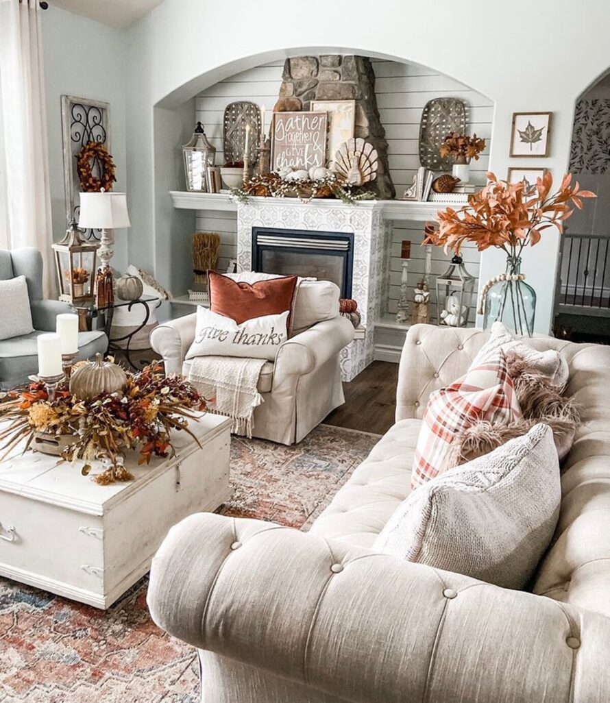 charming farmhouse fall decor ideas 9