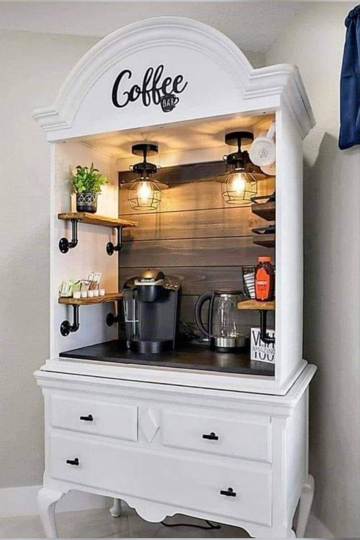 coffee station in white