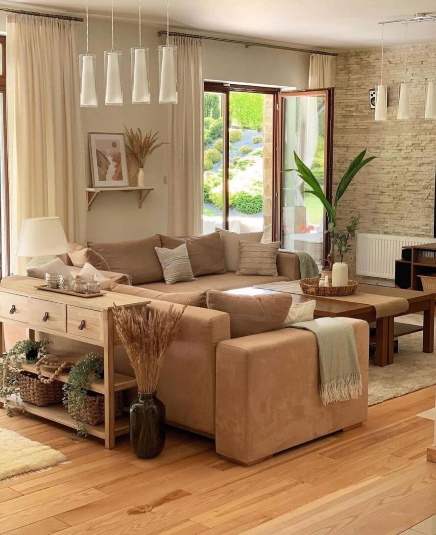 cozy earthy living room ideas 13