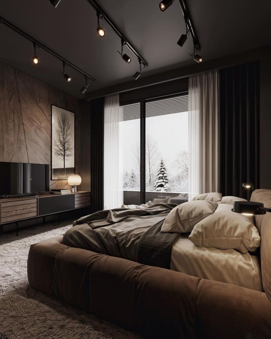 romantic dark and cozy bedroom ideas 14