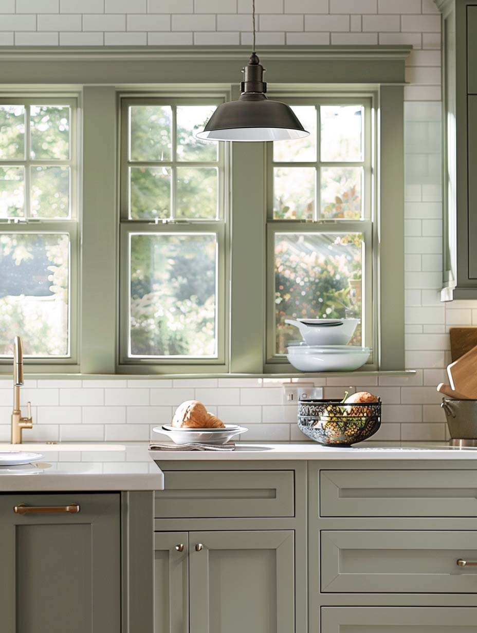 Behr Sage Green Kitchen