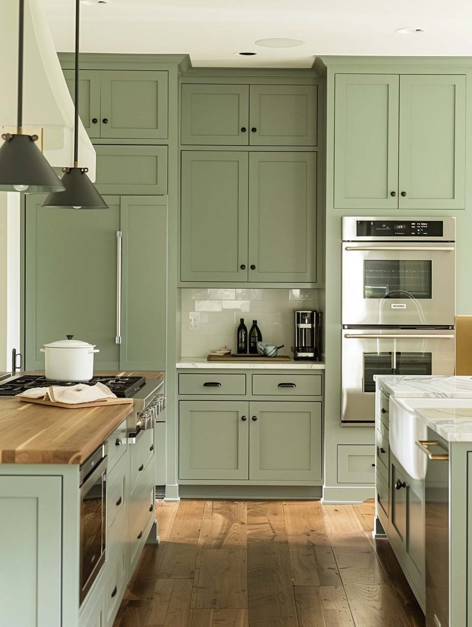 Benjamin Moore Saybrook Sage Kitchen