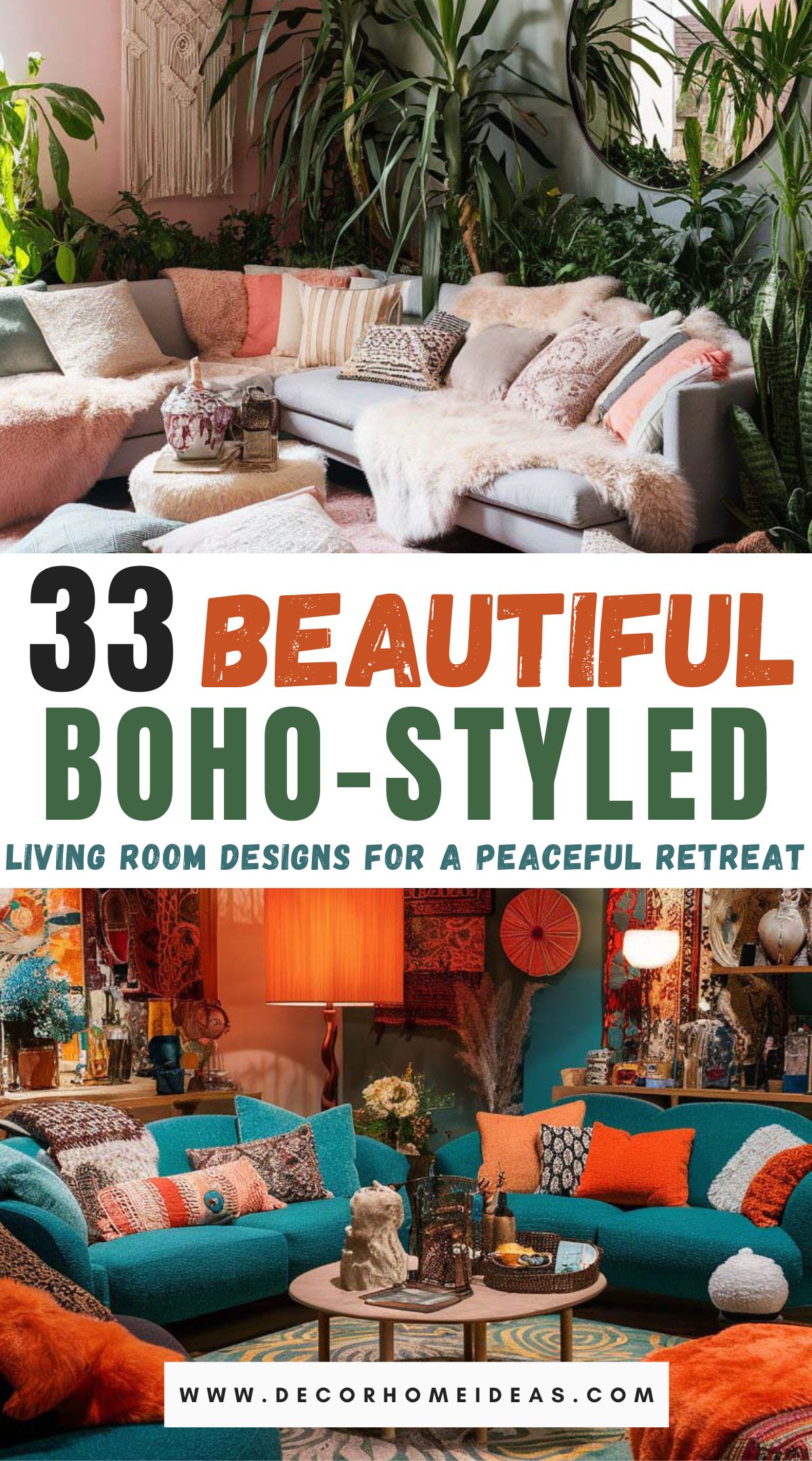 best boho living rooms