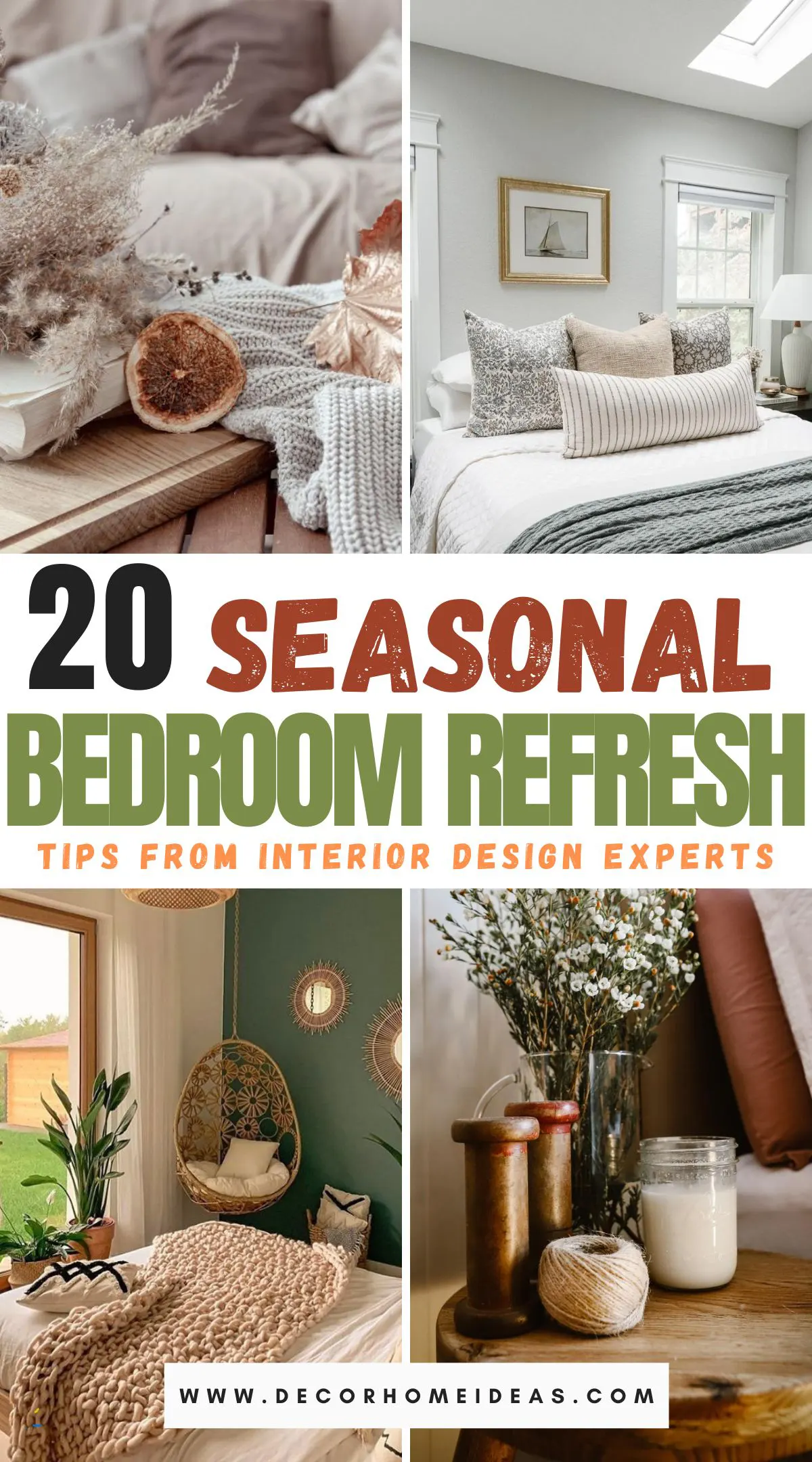 Transform your bedroom into a seasonal haven with these 20 expert tips. Discover how to update your decor with cozy textiles, fresh colors, and stylish accessories. From swapping out bedding and curtains to incorporating seasonal plants and lighting, these ideas will help you create a comfortable and inviting space all year round. Embrace the changes each season brings with these practical and creative tips for a refreshed and rejuvenated bedroom.