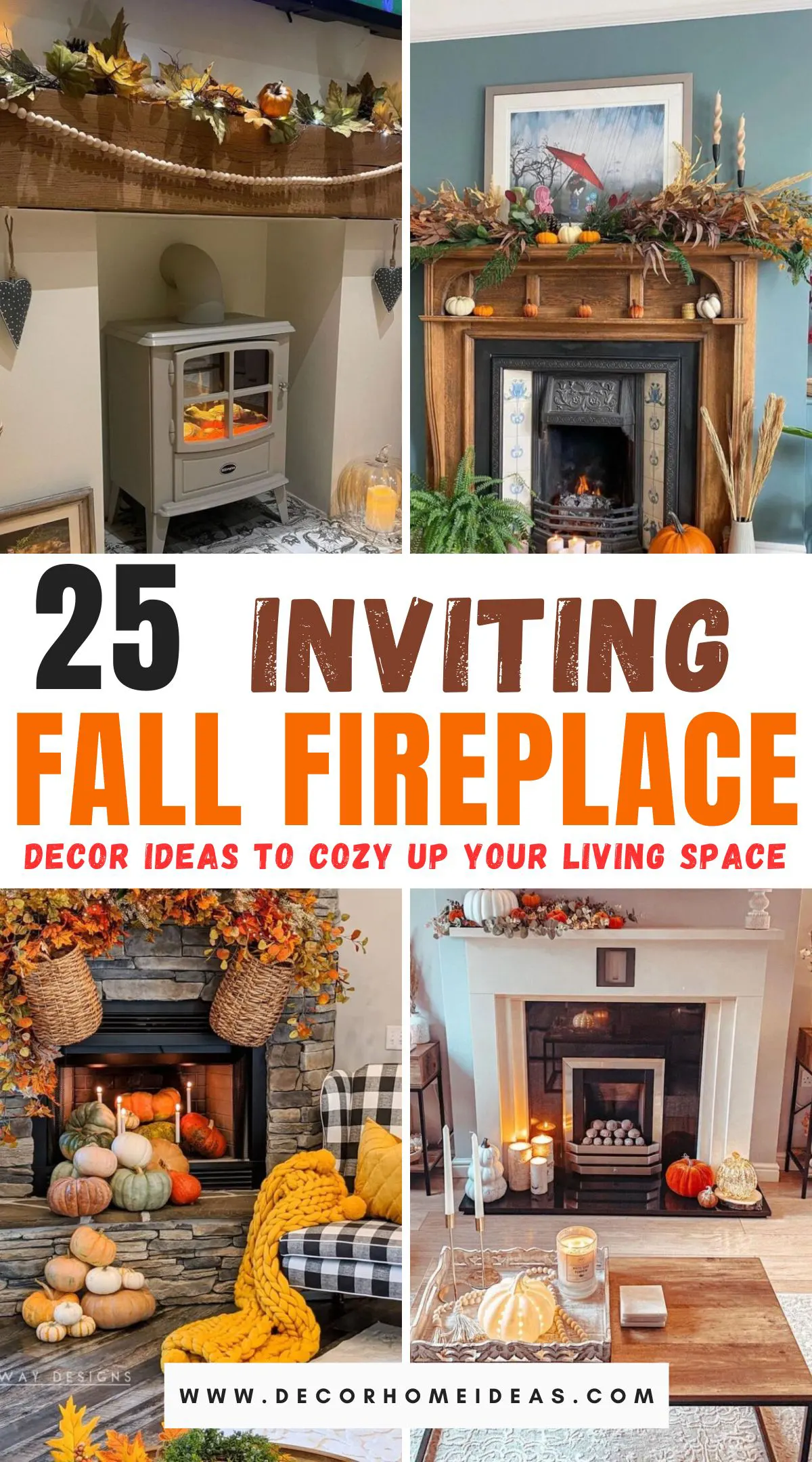 Transform your living space into a cozy autumn retreat with these 25 warm and inviting fall fireplace decor ideas. From rustic mantels adorned with seasonal foliage to elegant candle displays and festive garlands, discover creative ways to enhance your hearth. Get inspired to make your home a snug haven this fall!