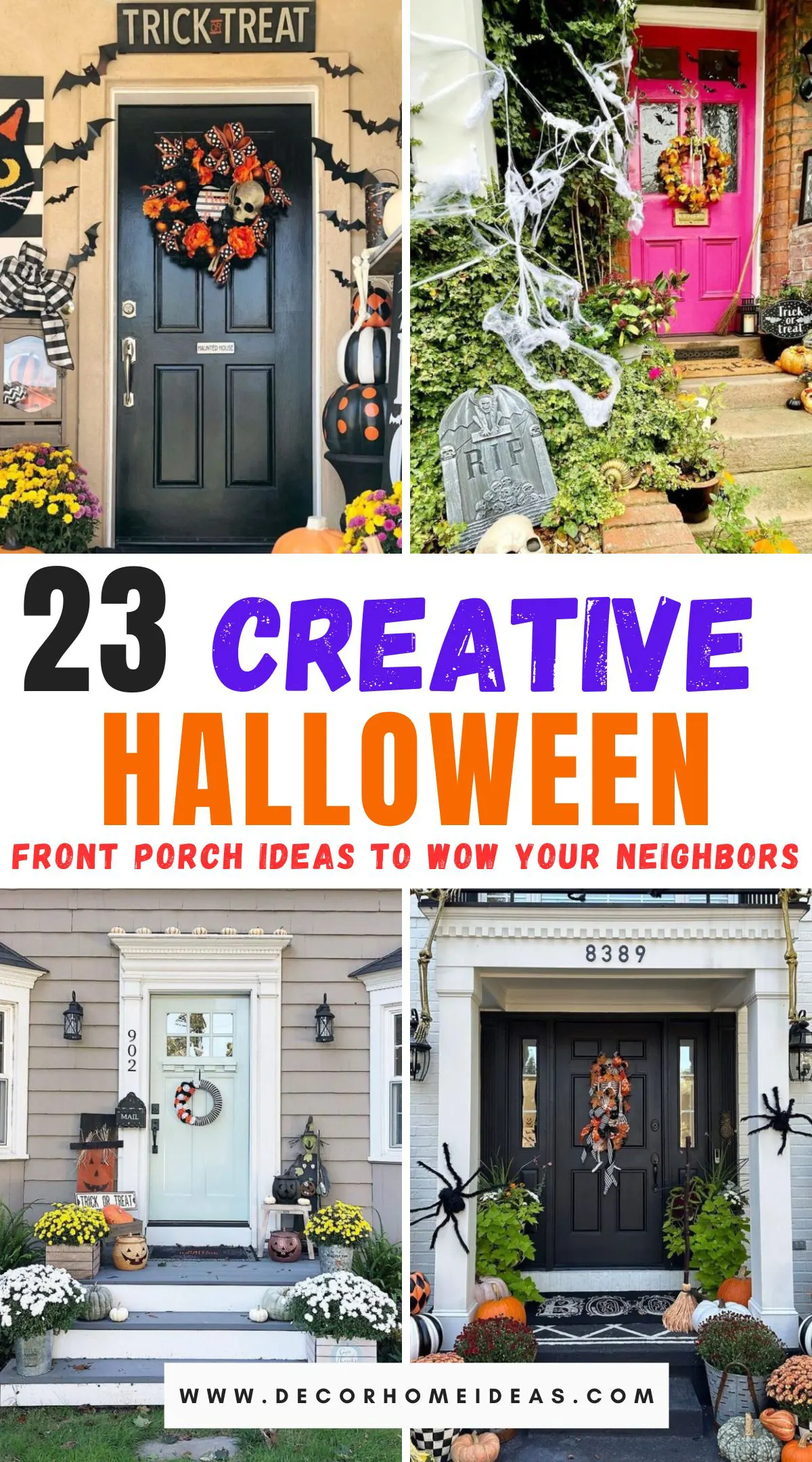 Transform your home into a Halloween haven with these 23 spooktacular front porch ideas! From eerie lighting and creepy crawlers to charming pumpkins and ghostly figures, discover creative ways to enchant trick-or-treaters and guests alike. Dive in to find unique decorations that make your porch the talk of the town!