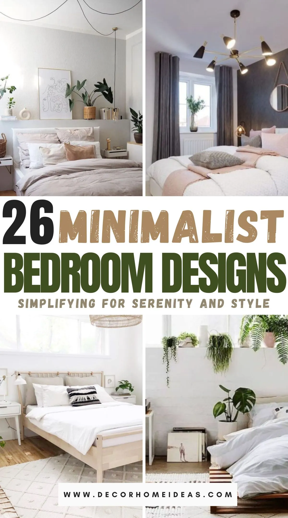 Simplify for serenity and style with our 26 minimalist bedroom designs. Explore a range of clean, uncluttered spaces that prioritize tranquility and elegance. Discover how minimalist decor, soothing color palettes, and smart storage solutions can create a peaceful retreat that is both functional and beautiful.