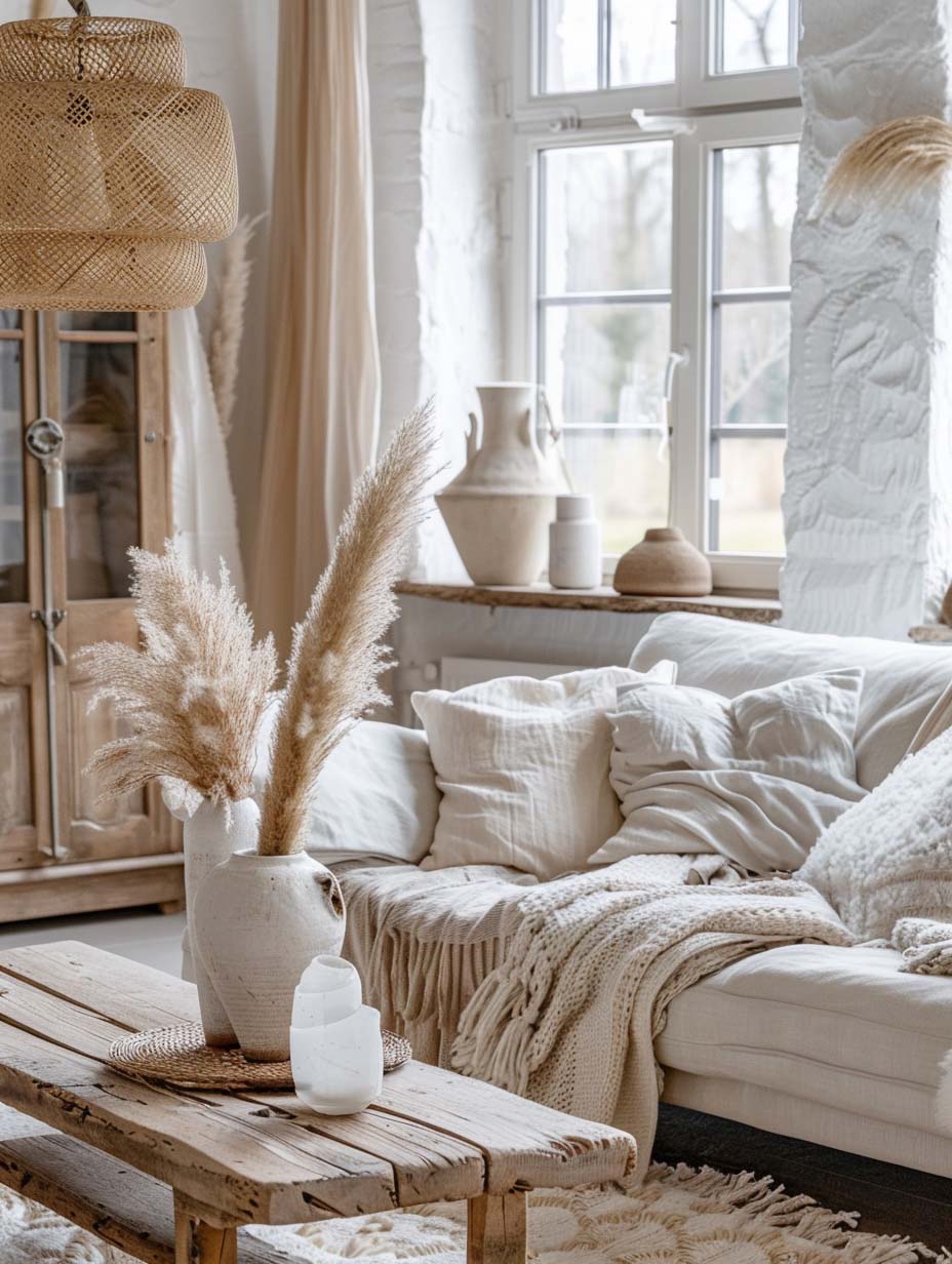 24. Soft Neutrals and Rustic Elegance