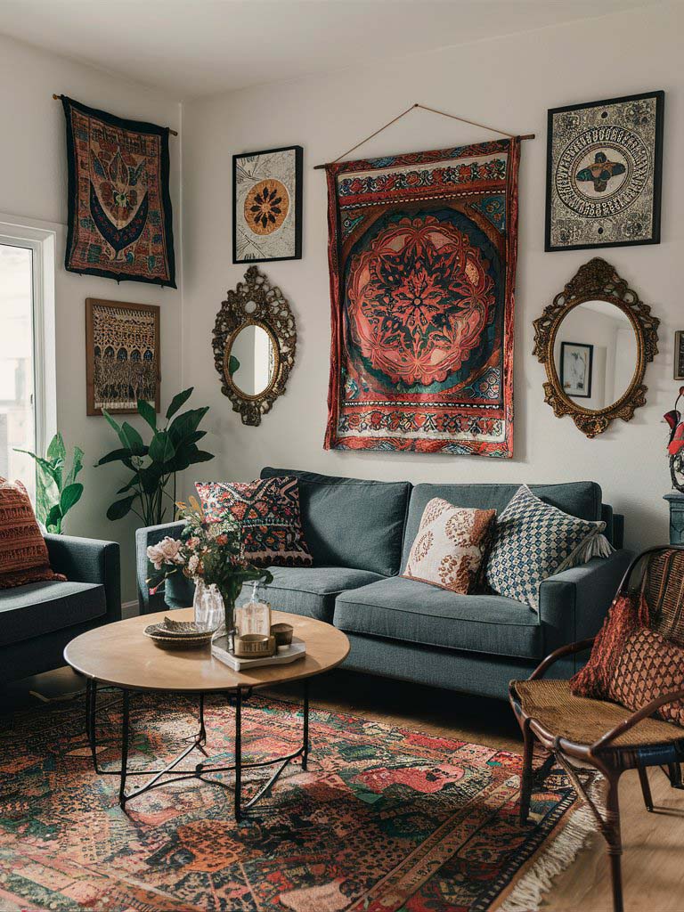 31. Elegant Boho with Vintage Accents