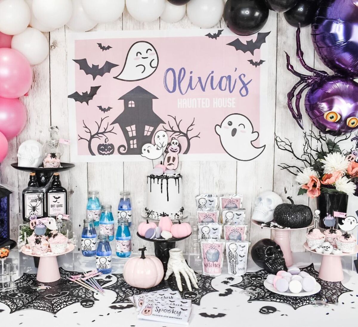 charming pink halloween decor ideas 2