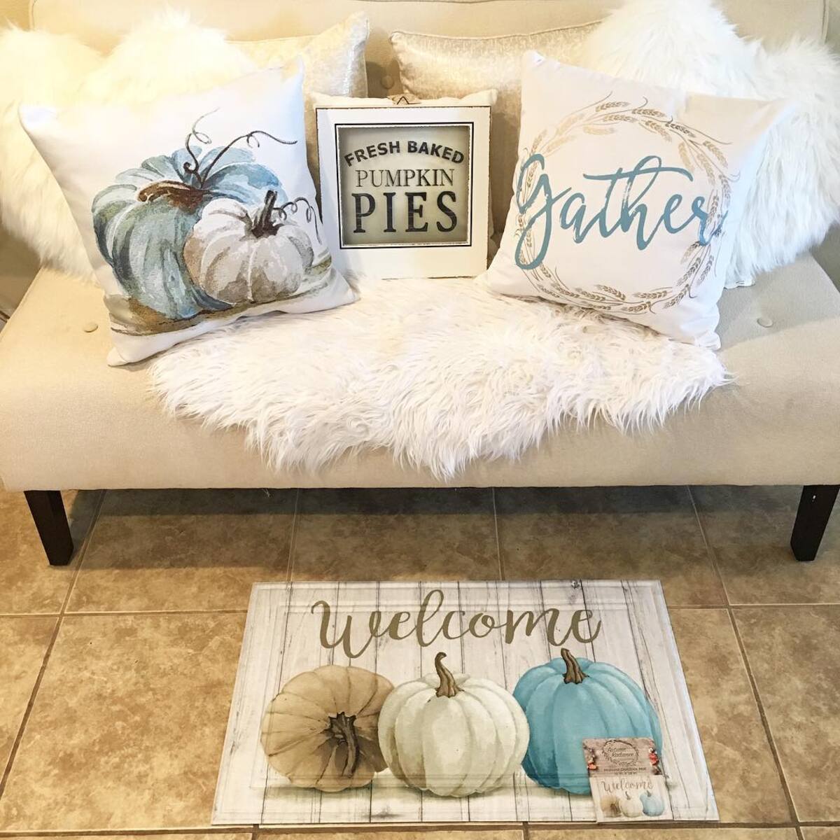 enchanting blue fall decor ideas 8