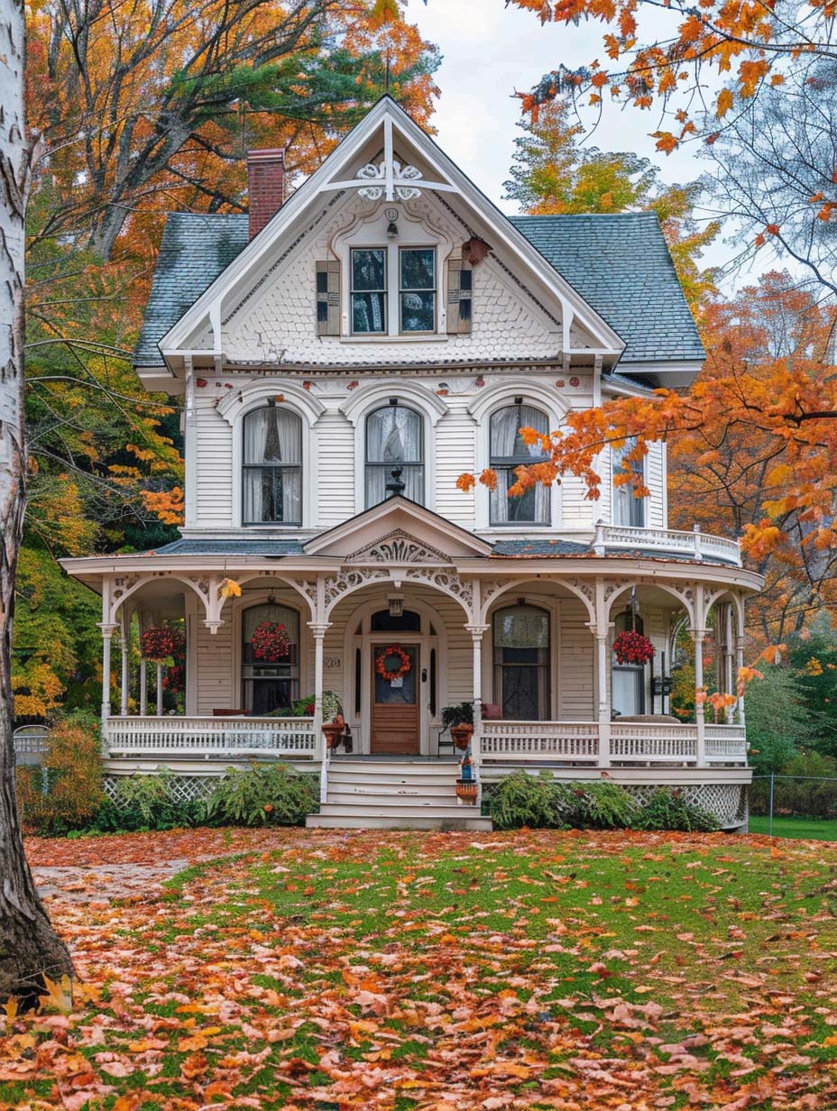 24. Historic Home with Autumn Foliage