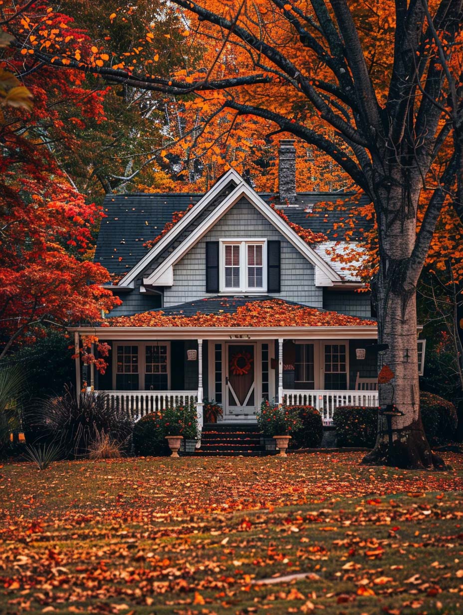 28. Cozy Cottage with Autumnal Warmth