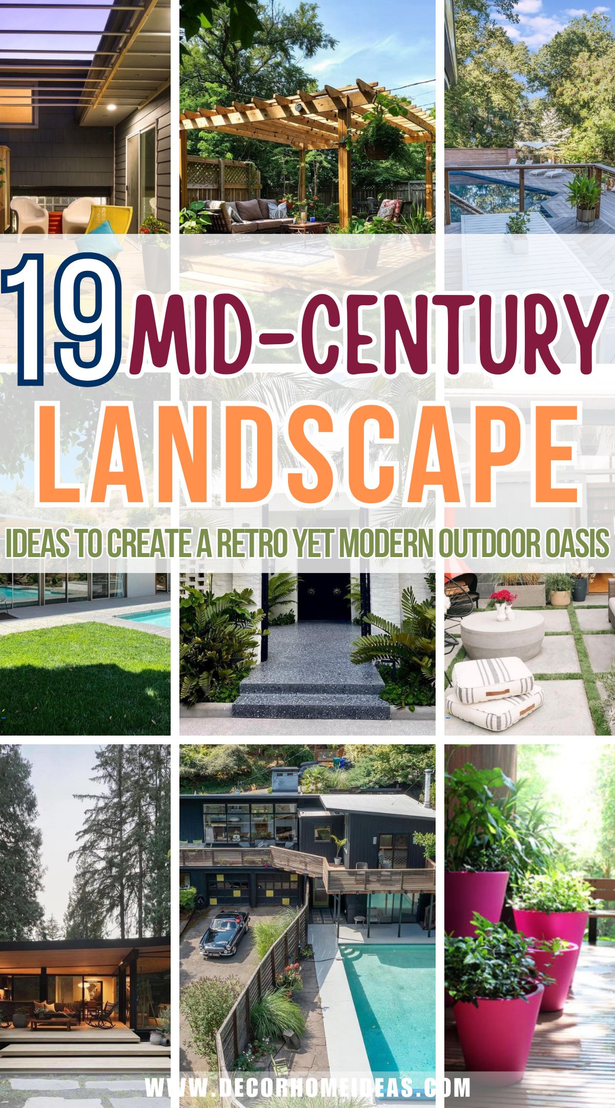 retro midcentury modern landscape ideas