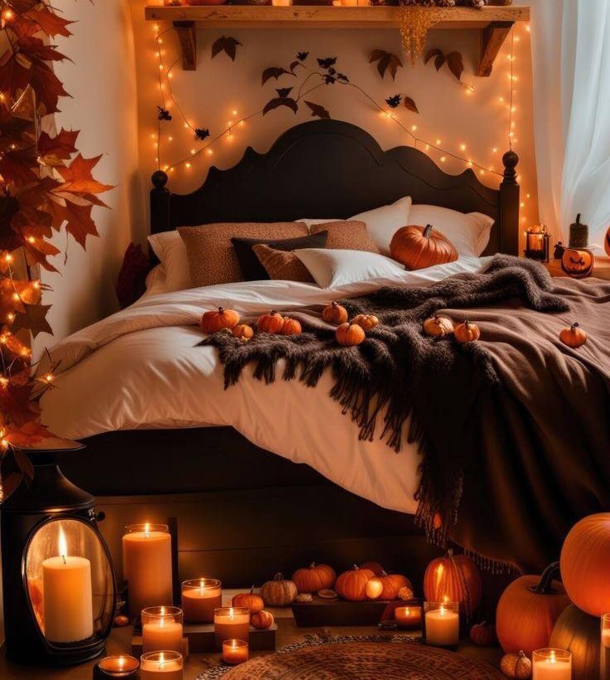 spooky halloween bedroom decor ideas 13