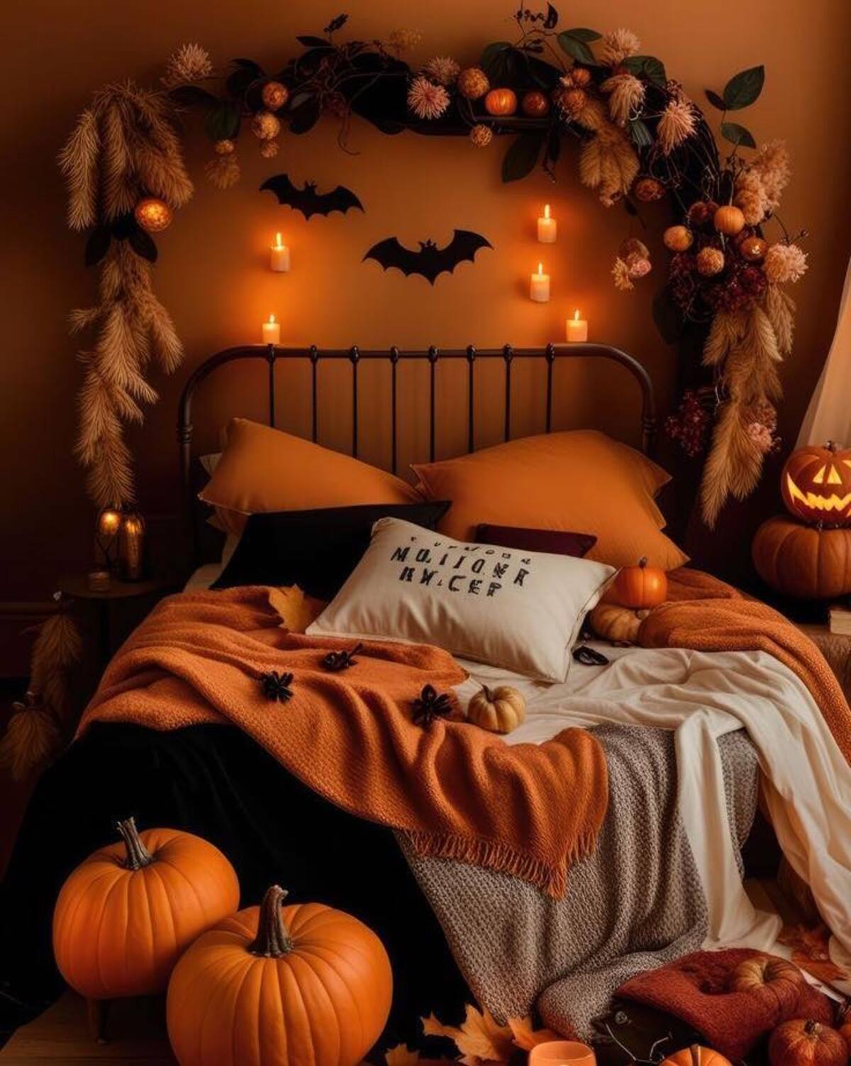 spooky halloween bedroom decor ideas 4