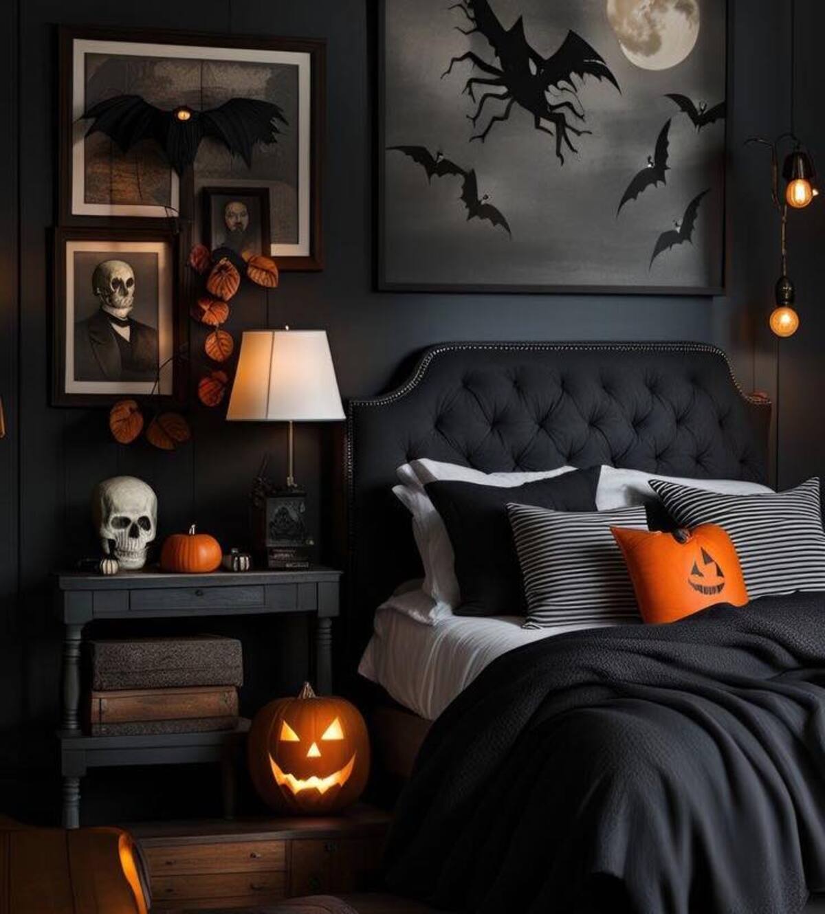 spooky halloween bedroom decor ideas 7