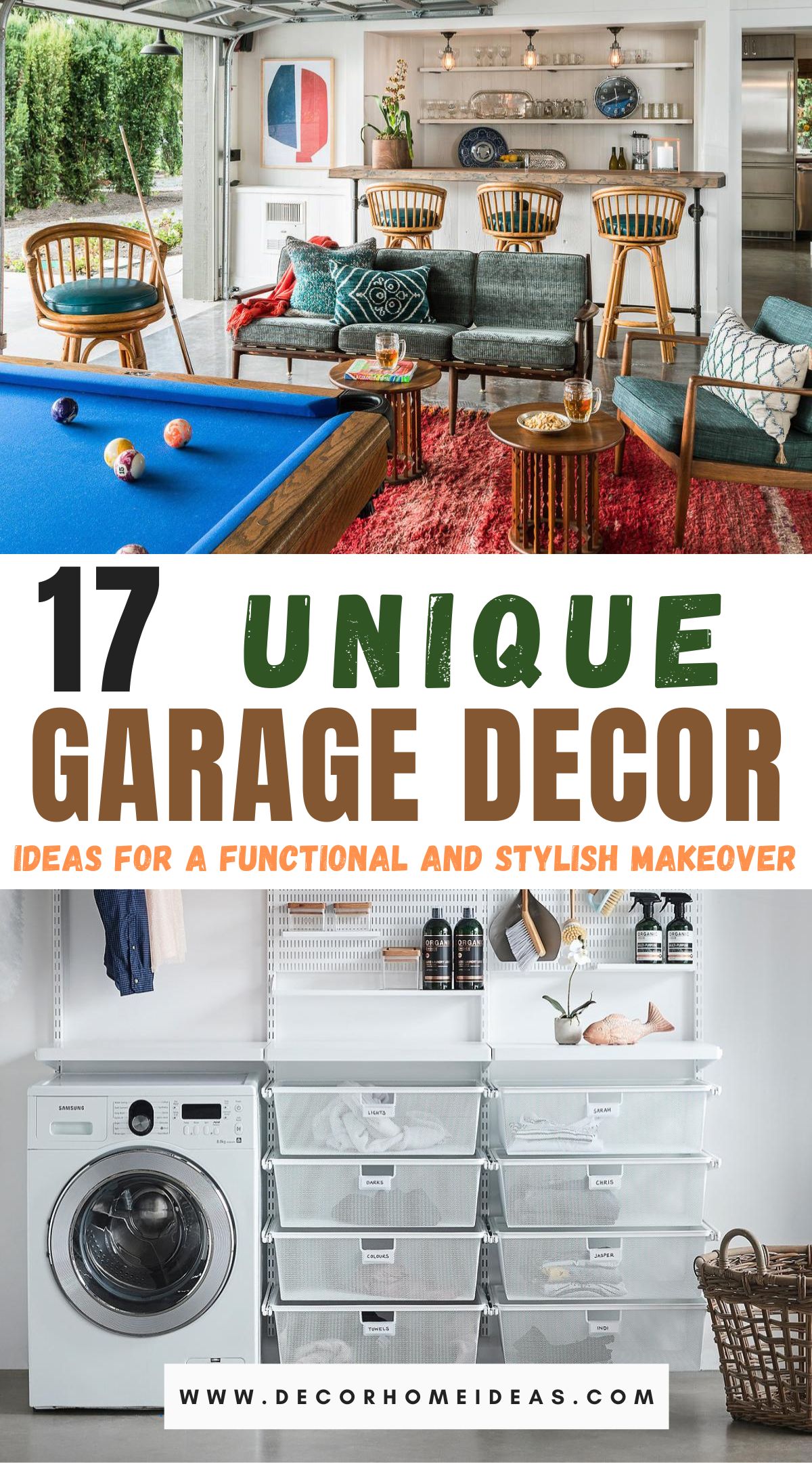 top garage decor ideas