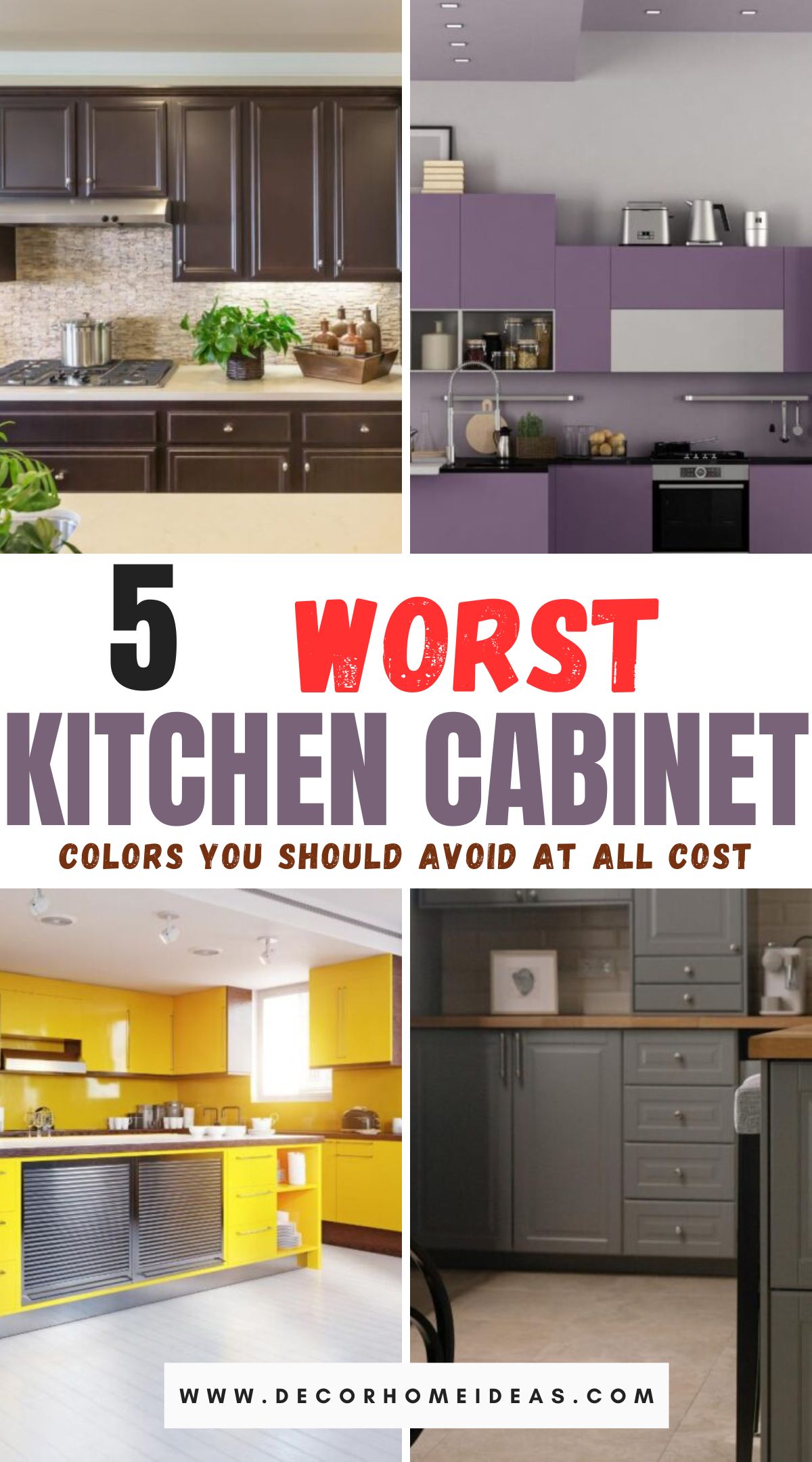 worst kitchen cabinet colors