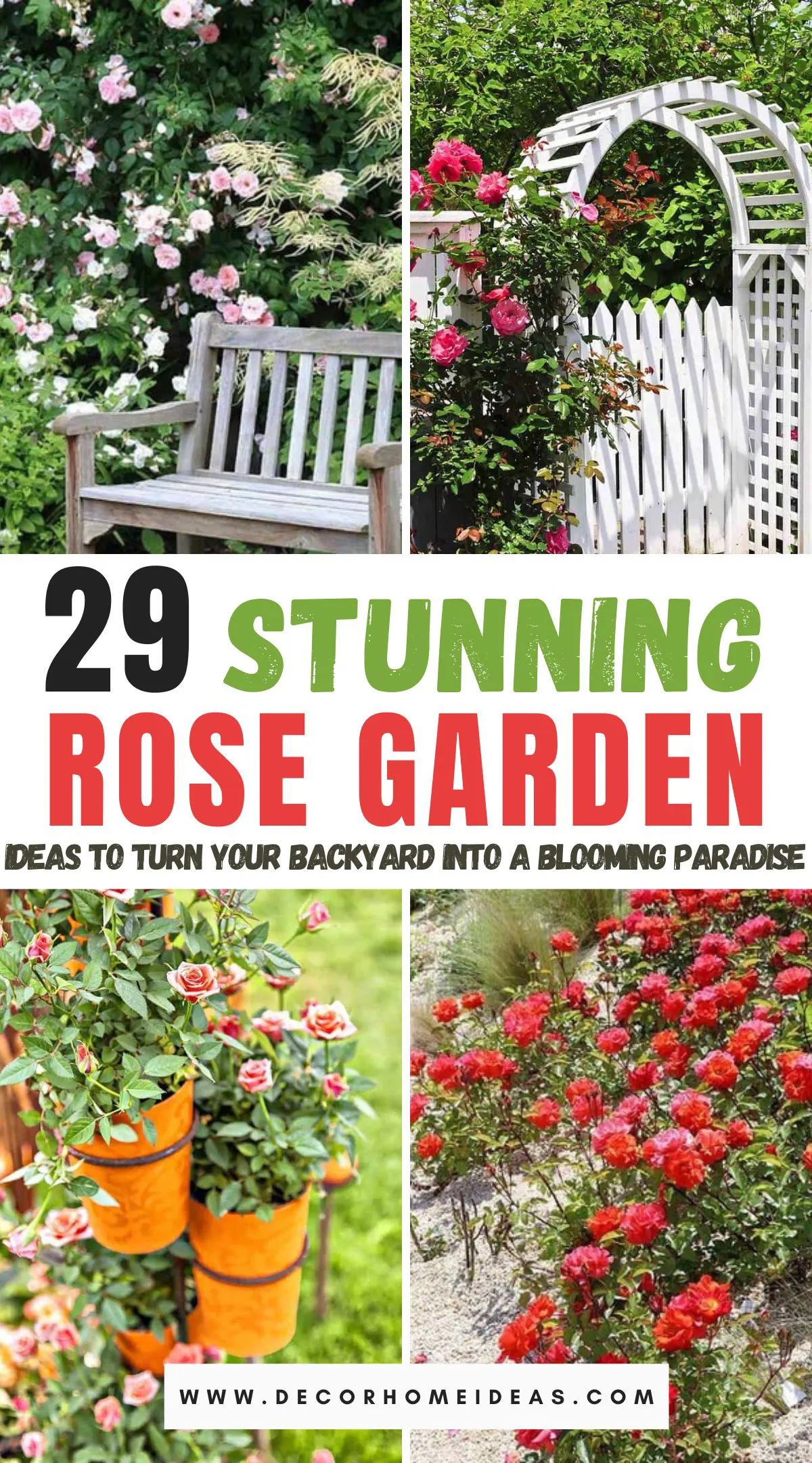 Discover 29 breathtaking rose garden ideas that will transform your backyard into a blooming paradise. From elegant trellises draped with vibrant roses to charming garden paths lined with fragrant blooms, these creative designs will inspire you to create your own lush oasis. Curious to see how you can bring these stunning ideas to life?