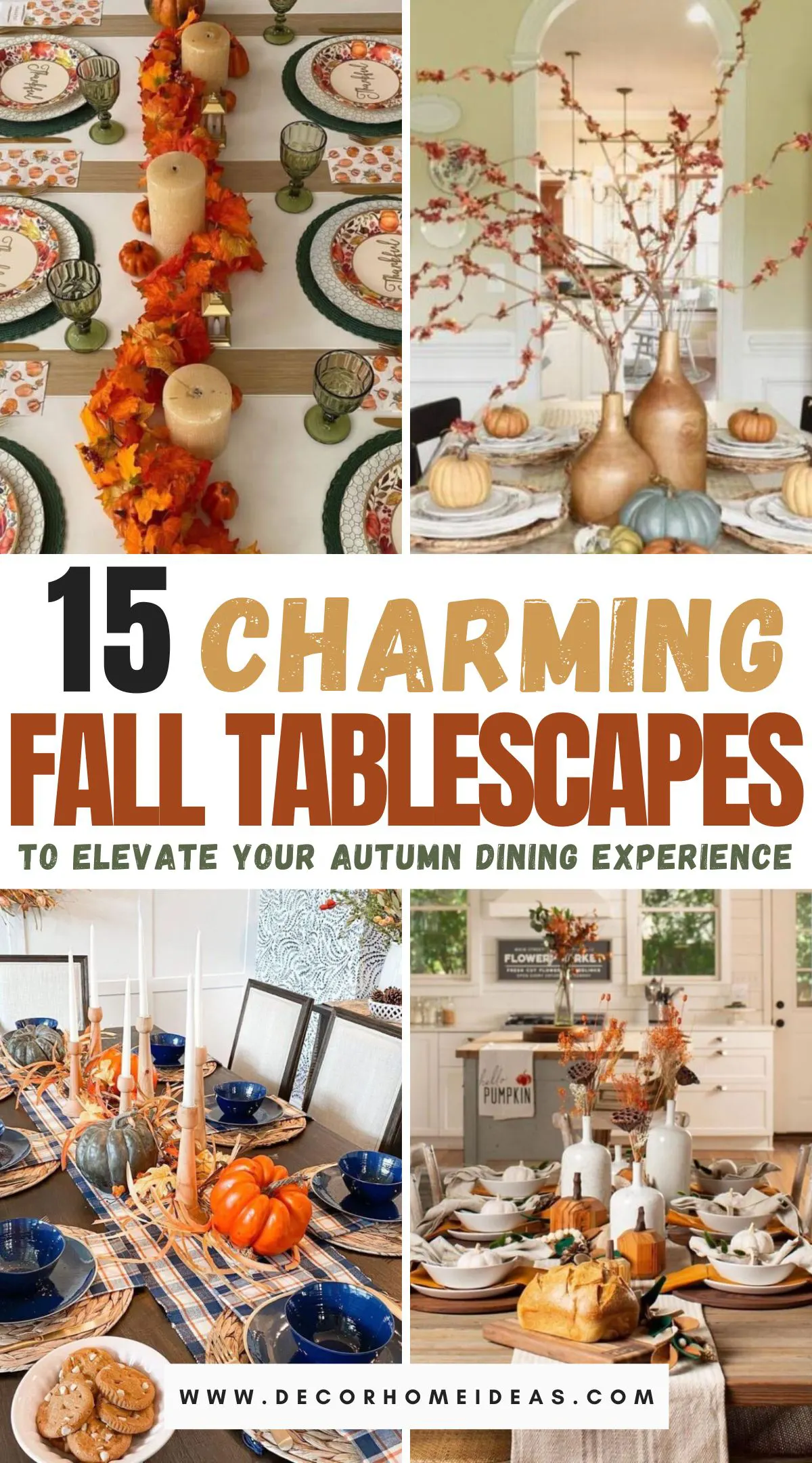 Discover 15 fabulous fall tablescapes that will elevate your autumn dining experience. From rustic charm to elegant sophistication, these ideas will inspire you to transform your table with seasonal colors, textures, and decor. Explore creative centerpieces and table settings that capture the essence of fall.