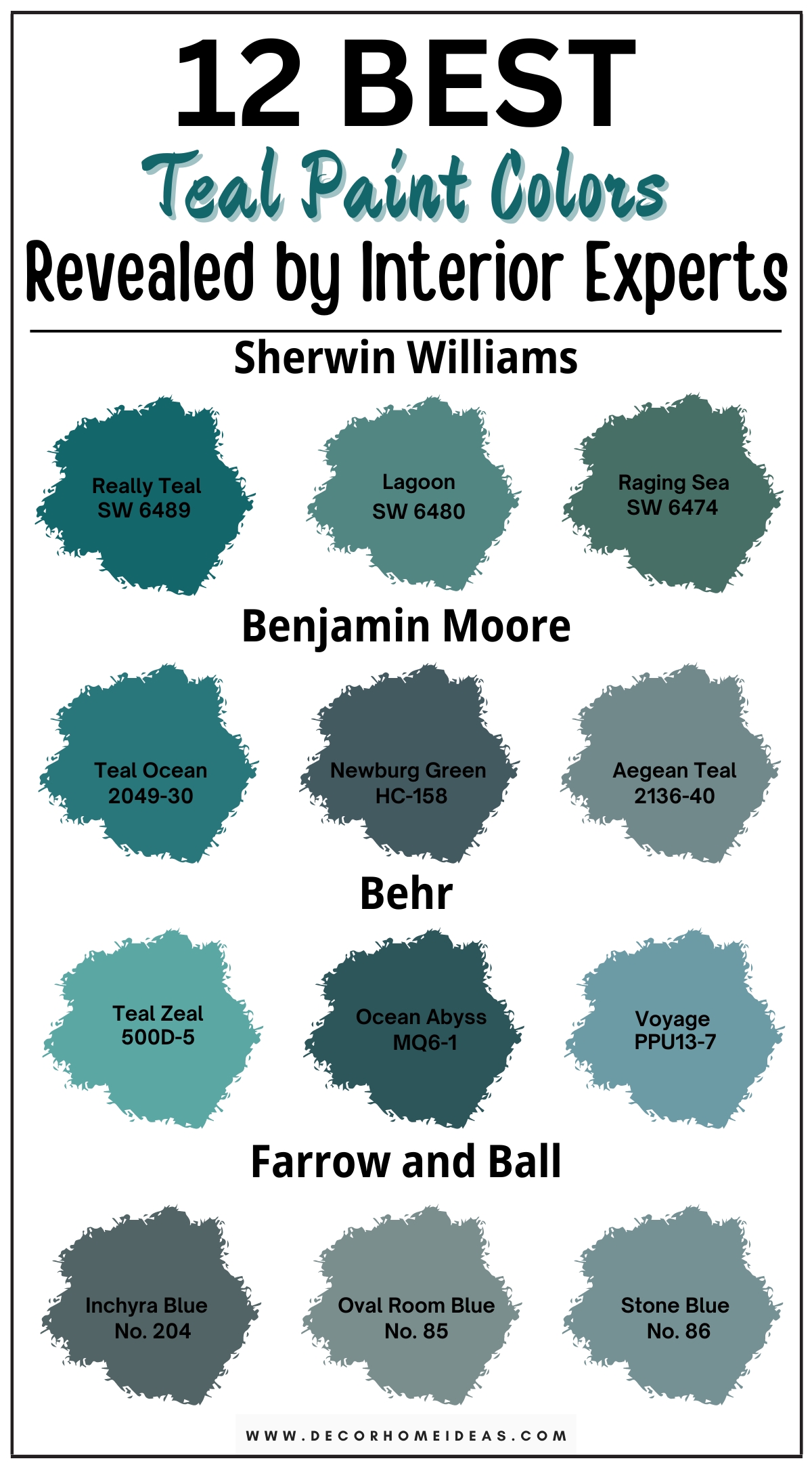 Discover 12 trendy teal paint colors that designers are loving right now. These vibrant and stylish shades of teal offer the perfect blend of blue and green, adding a refreshing yet sophisticated touch to any space. From deep, moody teals to brighter, more vibrant hues, explore designer-recommended colors that elevate your interiors with a bold and modern flair. Ideal for accent walls, living rooms, or bathrooms, these teal paint colors provide a versatile and on-trend backdrop that transforms your home with a chic and dynamic vibe.

