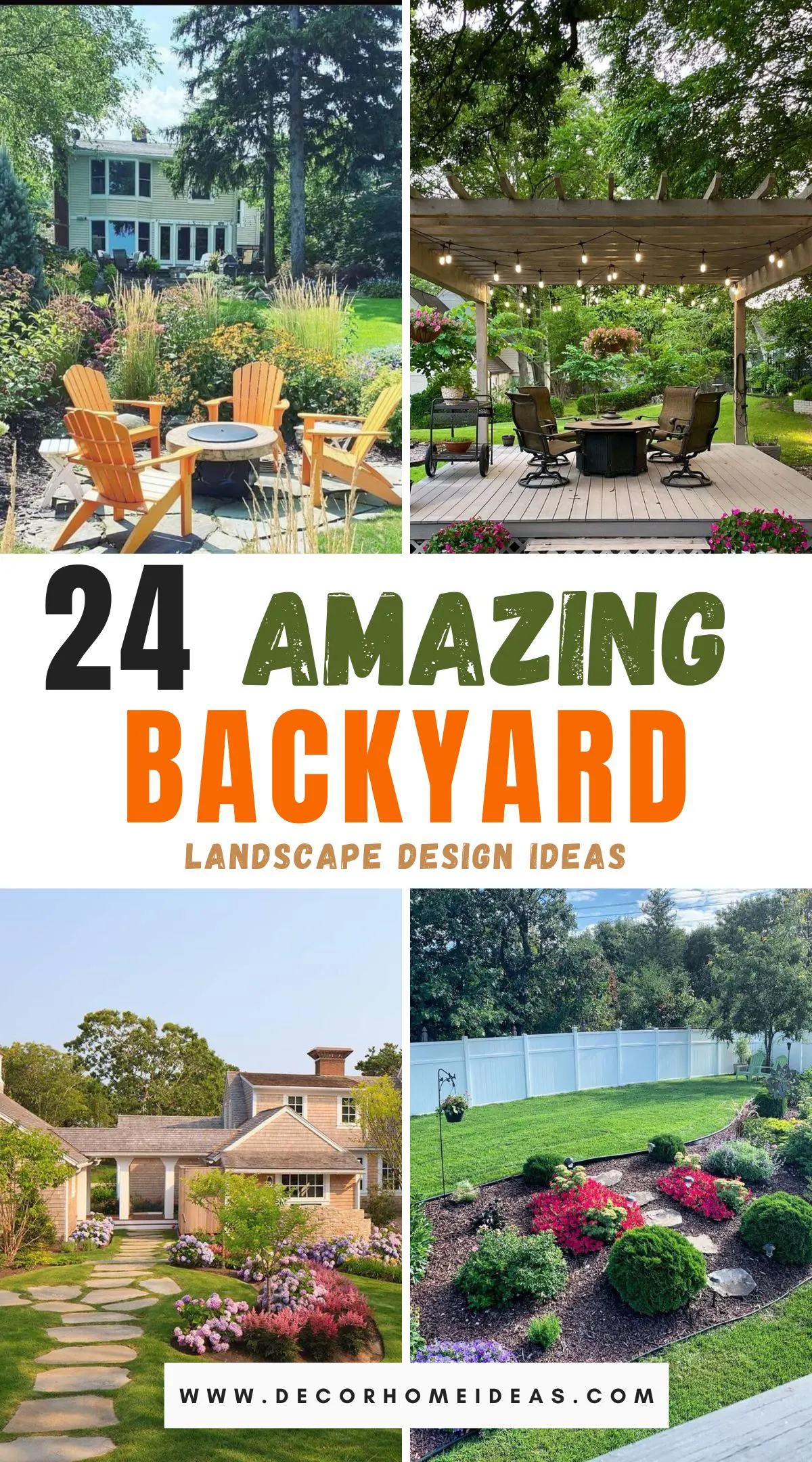 Transform your backyard into the ultimate outdoor oasis with these 24 stunning landscape design ideas. From lush greenery and serene water features to cozy fire pits and elegant patios, discover creative ways to elevate your outdoor space. Ready to create your dream backyard haven? Find inspiration now!