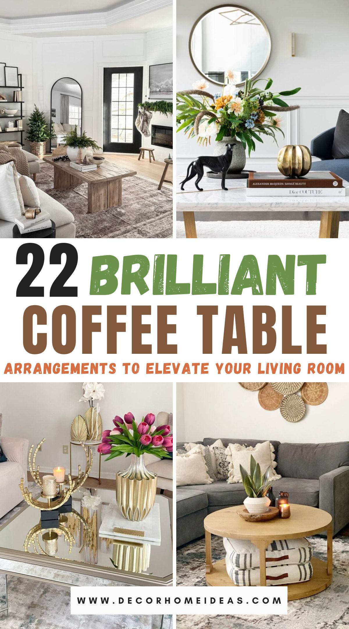 Discover 22 stunning coffee table arrangement ideas that will instantly elevate your living room's style. From elegant centerpieces to creative decor combinations, these ideas will help you transform your coffee table into a focal point. Find out how to mix and match items for a perfectly curated look.