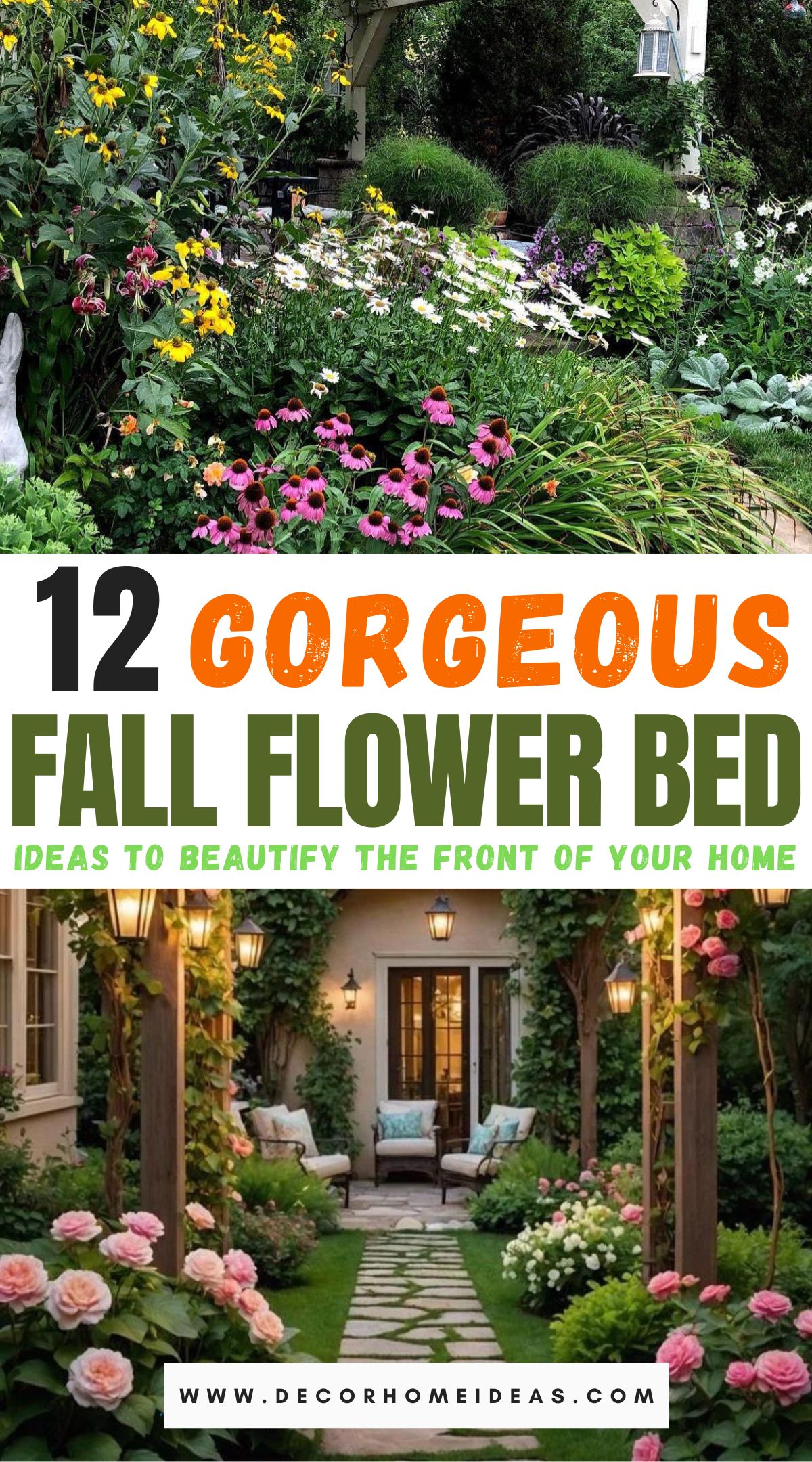 best fall flower beds for front of house