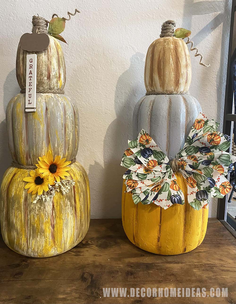 stacked pumpkins ideas 19