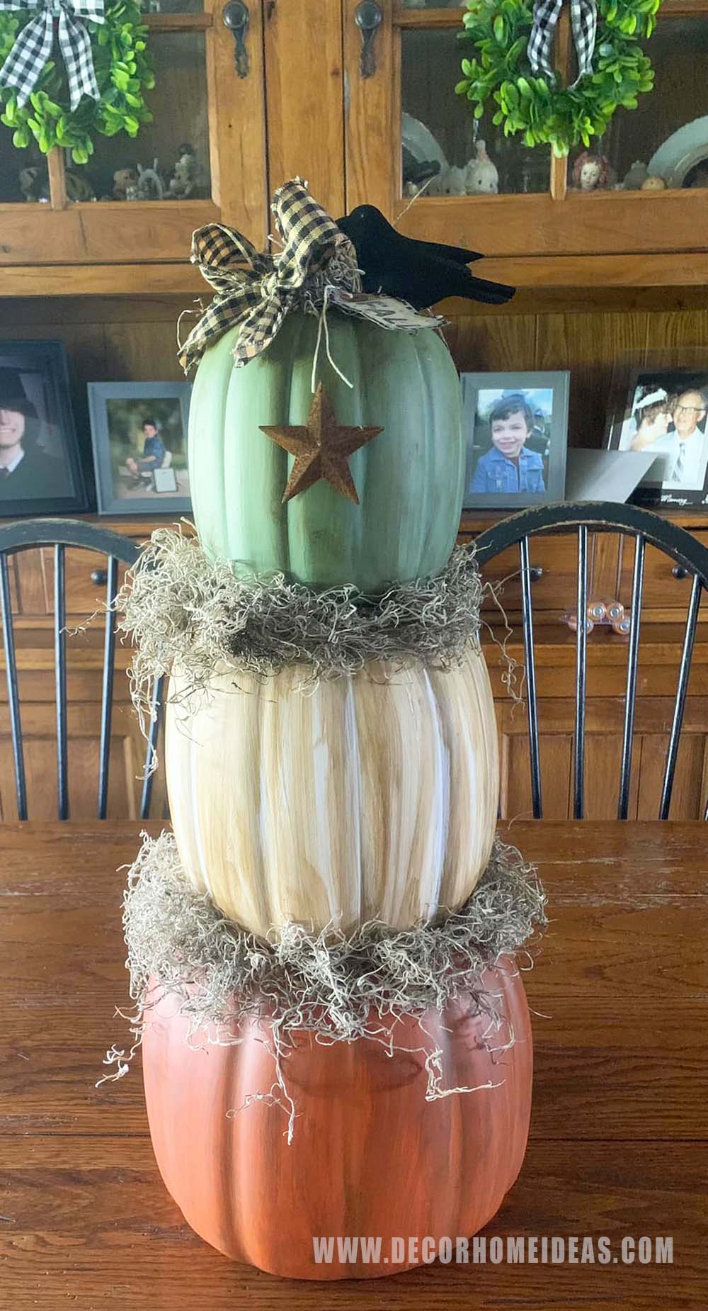 stacked pumpkins ideas 25