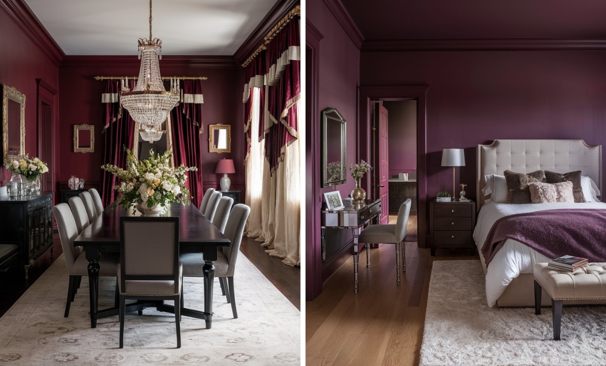 6 Designer Recommended Burgundy Paint Colors by Benjamin Moore