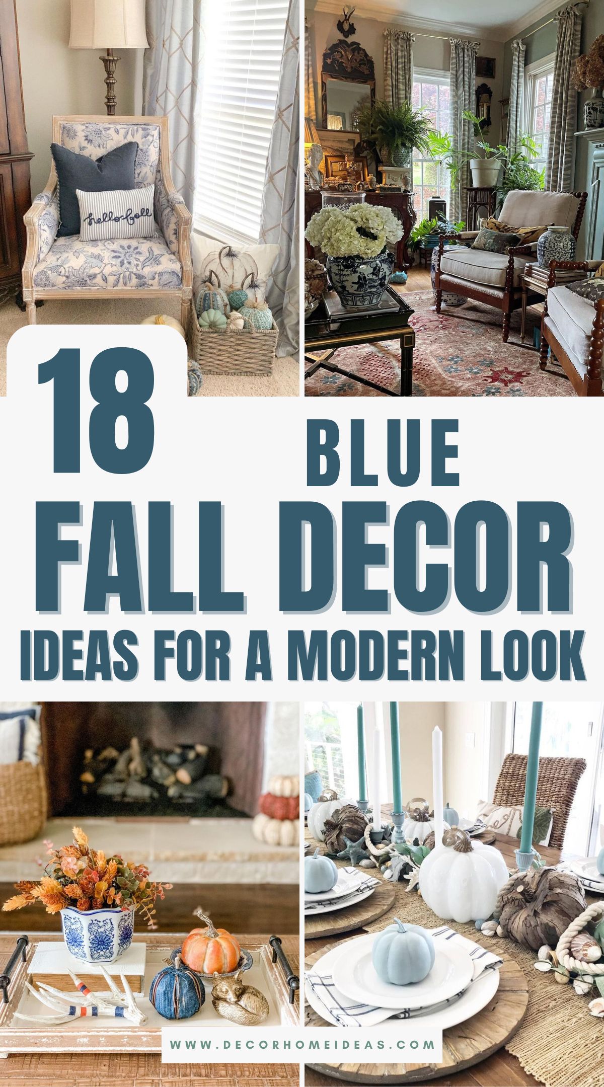 best blue fall decor ideas 1