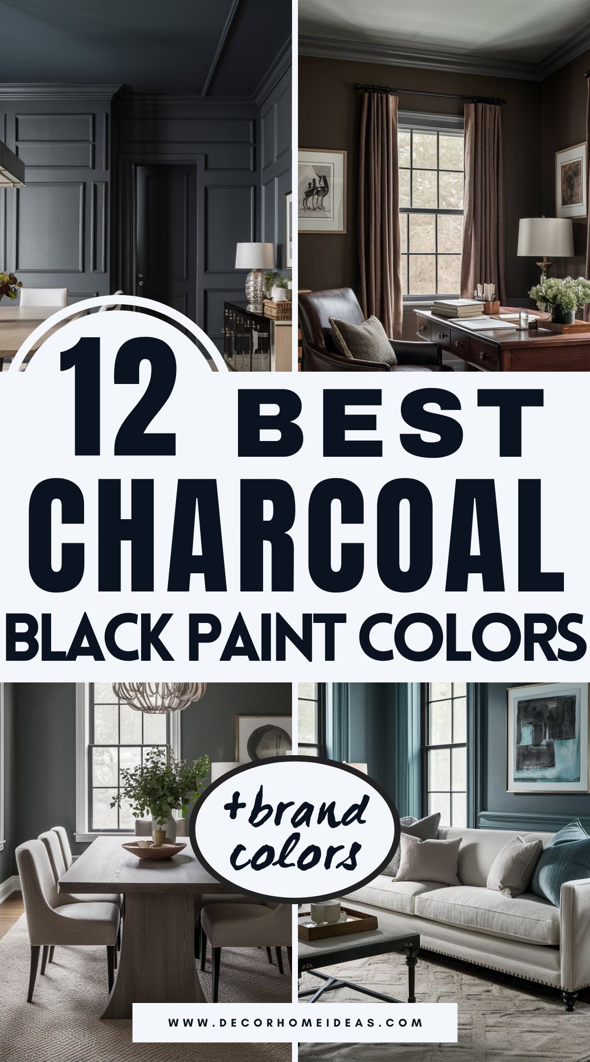 Achieve a sleek, sophisticated look in any room with these 12 stunning charcoal black paint colors from top brands like Benjamin Moore, Sherwin-Williams, Behr, and Farrow & Ball. This guide highlights rich, deep shades that add elegance and modernity, plus tips on where and how to use each hue for maximum impact. Looking to add drama and depth to your space? Discover the perfect charcoal shade for a refined finish!